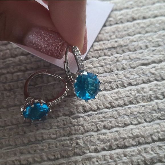 Crystal stud earrings top quality zircon earrings women crystal #350 - Picture 4 of 5